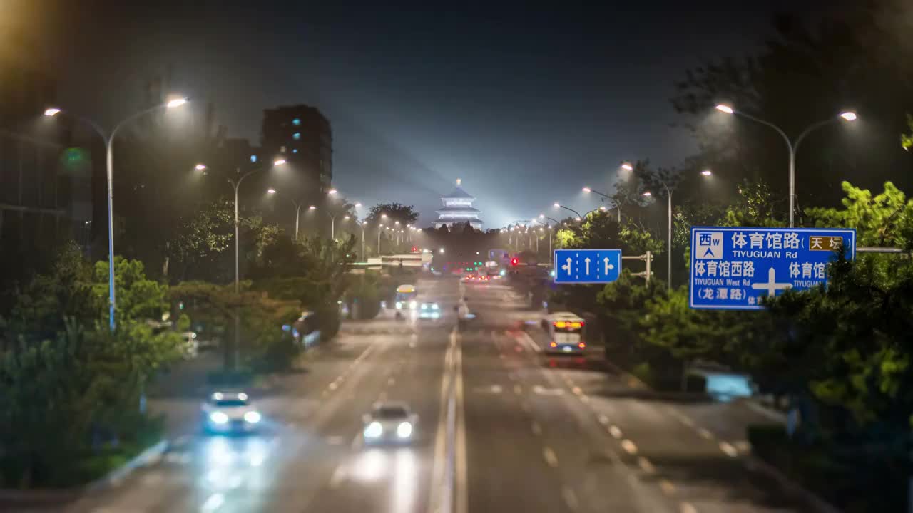 北京天坛祈年殿夜景视频素材