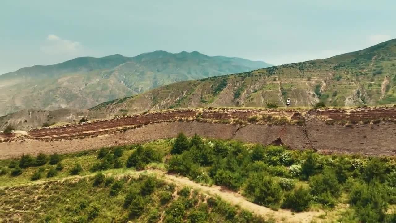 山西朔州广武长城大气航拍风景（合集）视频素材画面3