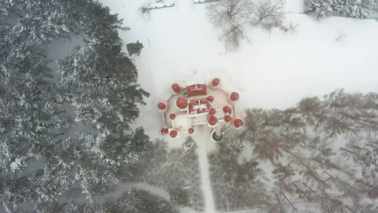 哈尔滨冬天雪景航拍视频素材