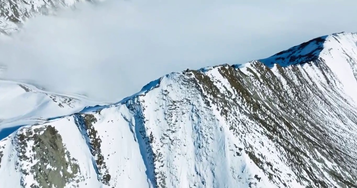 航拍四川小金夹金山雪山视频素材