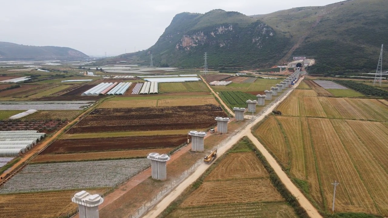 高铁建设视频素材