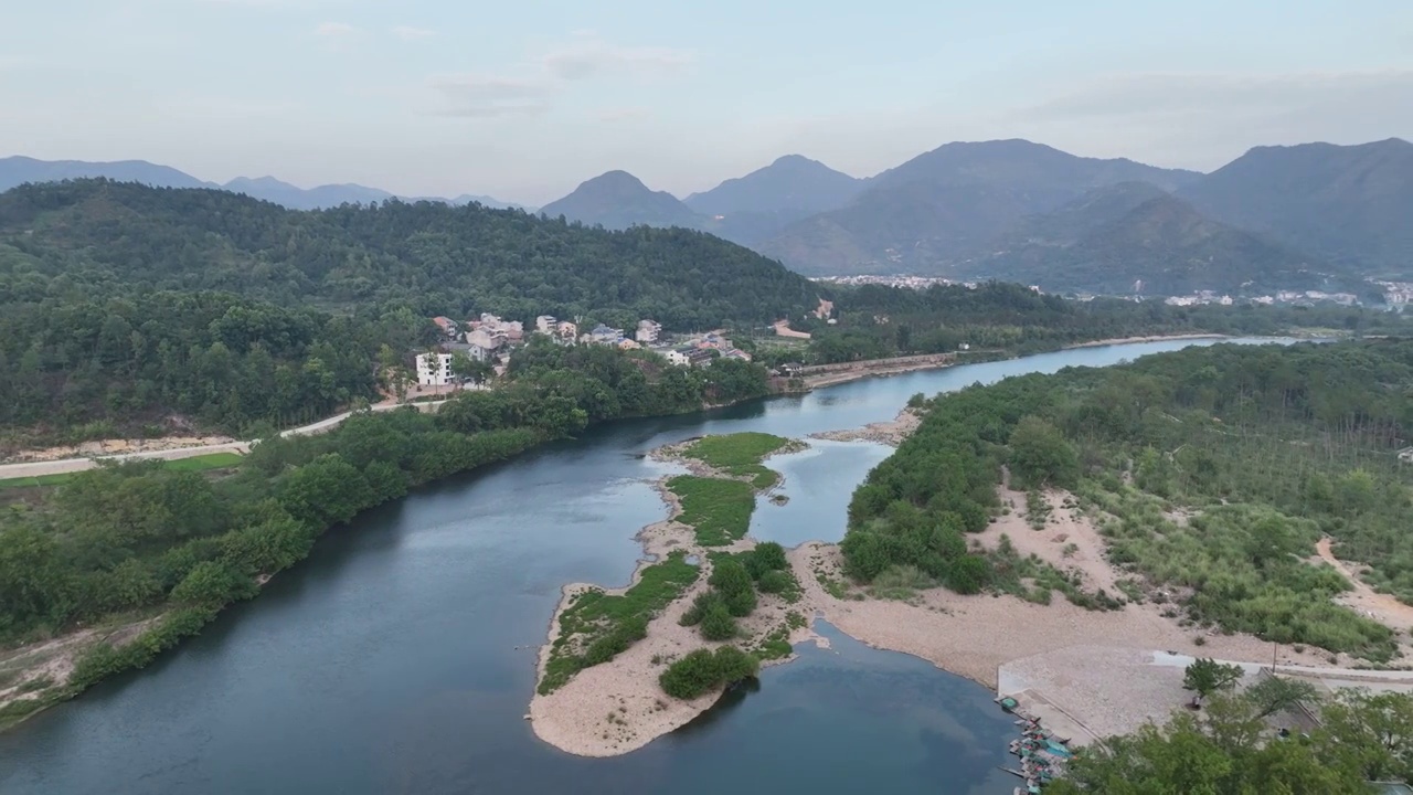 温州楠溪江山水风光视频素材