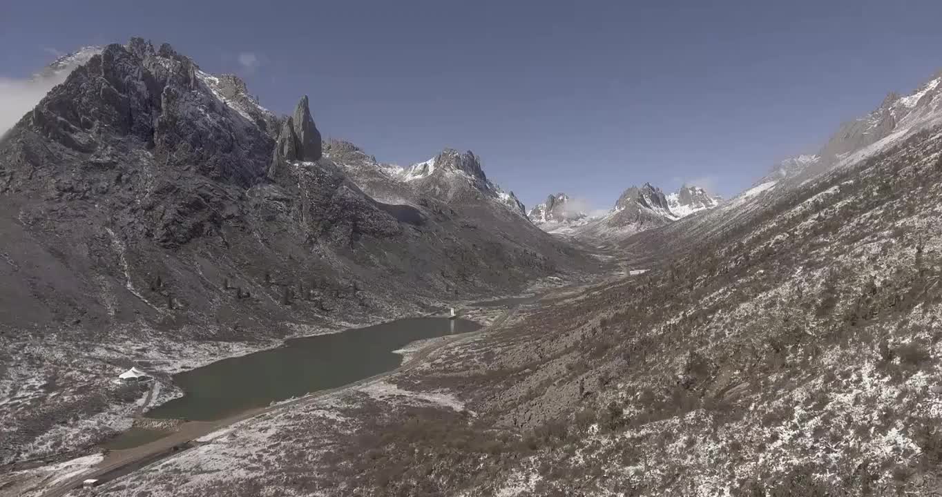 雪景航拍视频素材