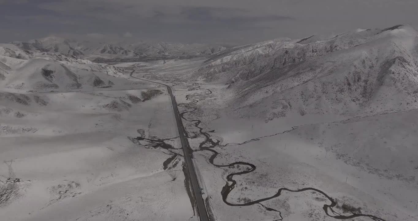 雪景航拍视频下载