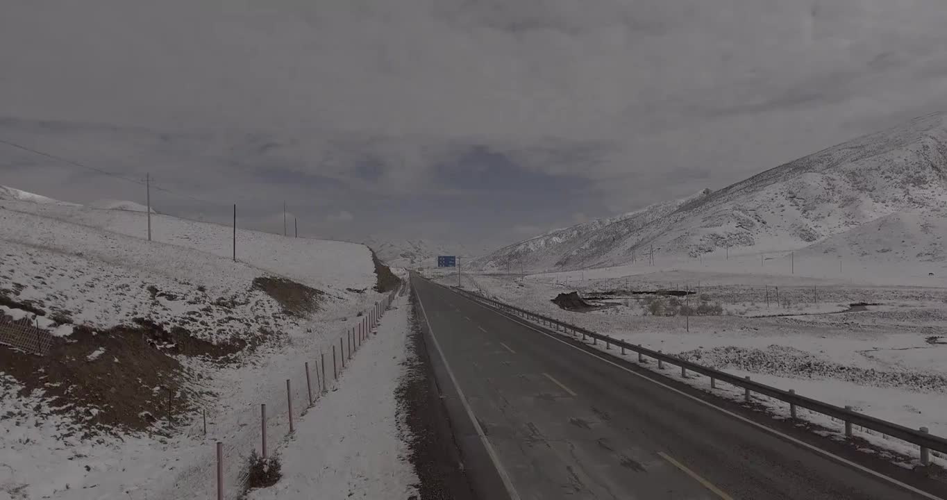 雪景航拍视频素材