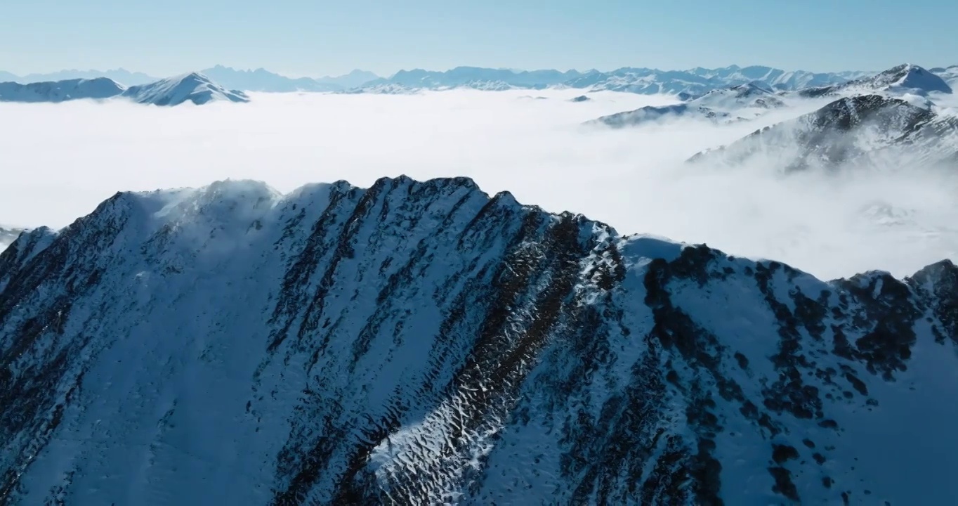 航拍四川小金夹金山雪山视频素材