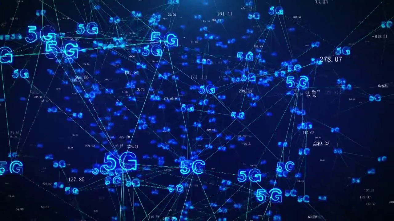 5G网络信号节点连线科技背景视频素材