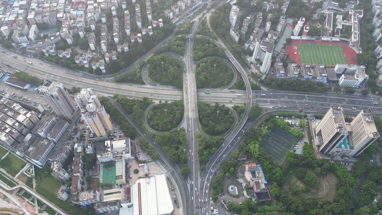 深圳罗湖罗芳立交桥视频素材