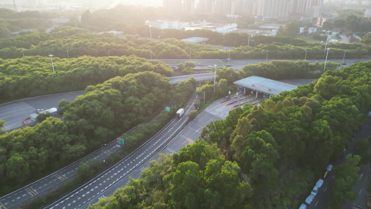 深圳高速公路沈海高速清湖立交视频素材