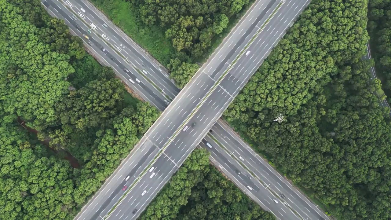 深圳高速公路沈海高速清湖立交视频素材