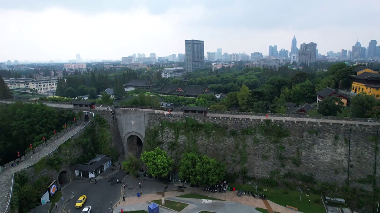 南京古城墙明城墙风光视频素材