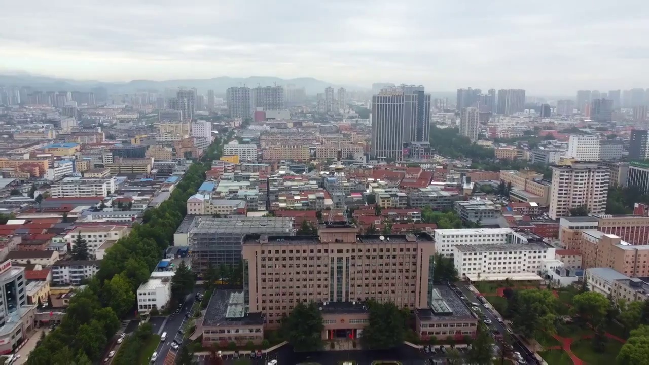 晋城 凤台东街 泽州路环岛 体育广场 泽州路 晋城大酒店视频素材