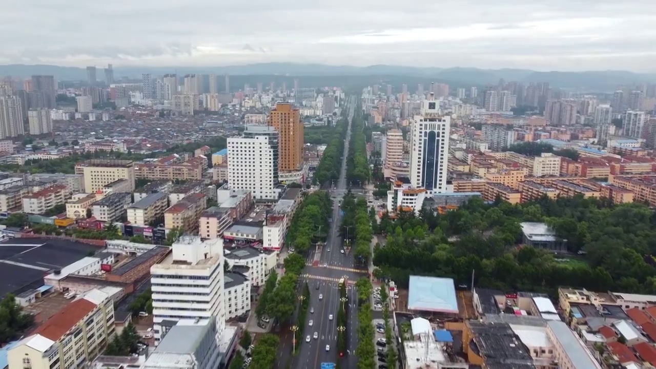 晋城 凤台东街 泽州路环岛 体育广场 泽州路 晋城大酒店视频素材