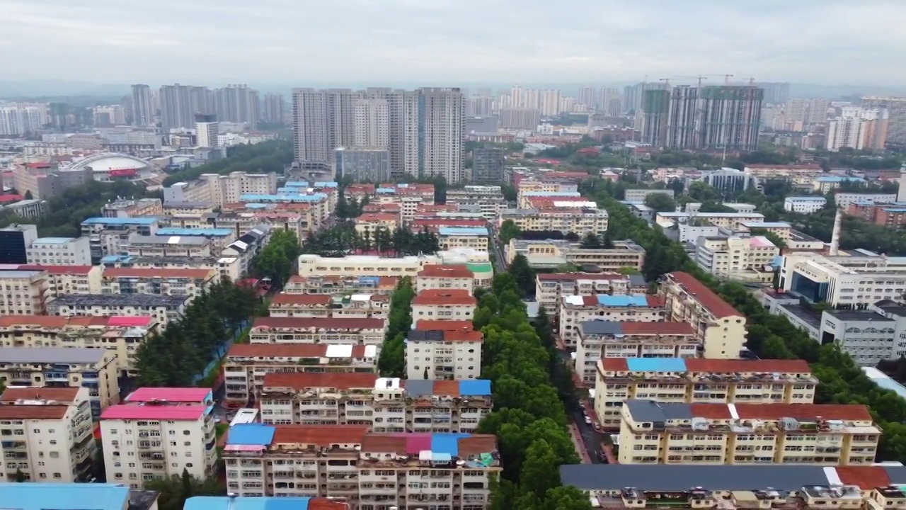 晋城 凤台东街 泽州路环岛 体育广场 泽州路 晋城大酒店视频素材