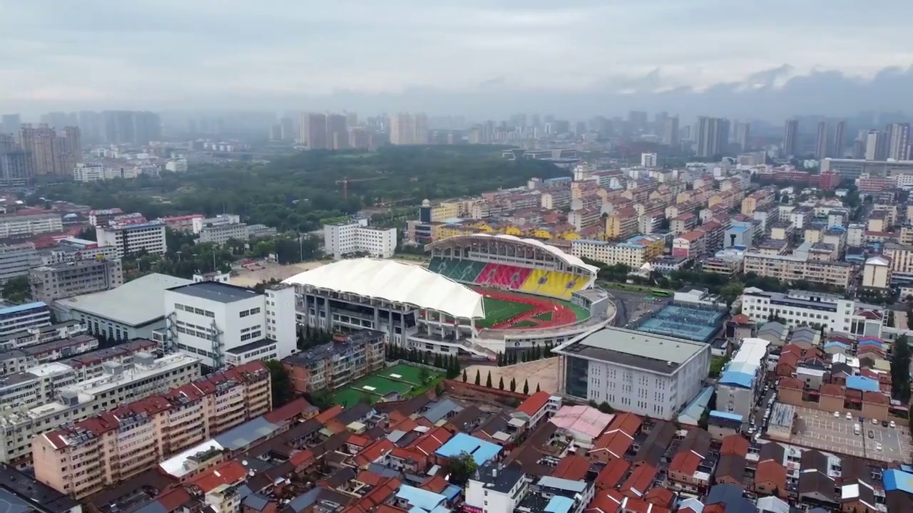 晋城 凤台东街 泽州路环岛 体育广场 泽州路 晋城大酒店视频素材