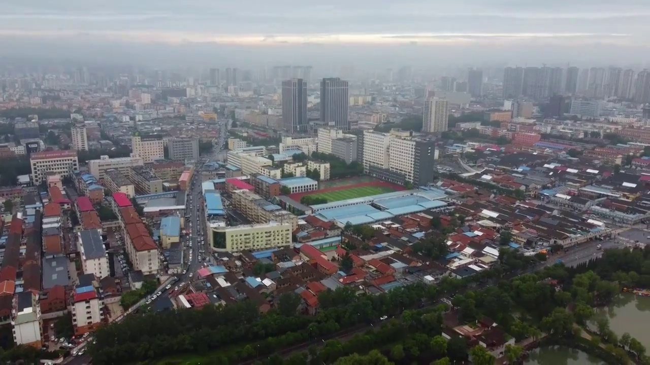 晋城 金凤凰广场 凤台东街 博物馆 文博路 泽州公园 体育广场视频素材