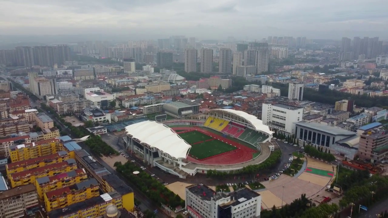 晋城 金凤凰广场 凤台东街 博物馆 文博路 泽州公园 体育广场视频素材