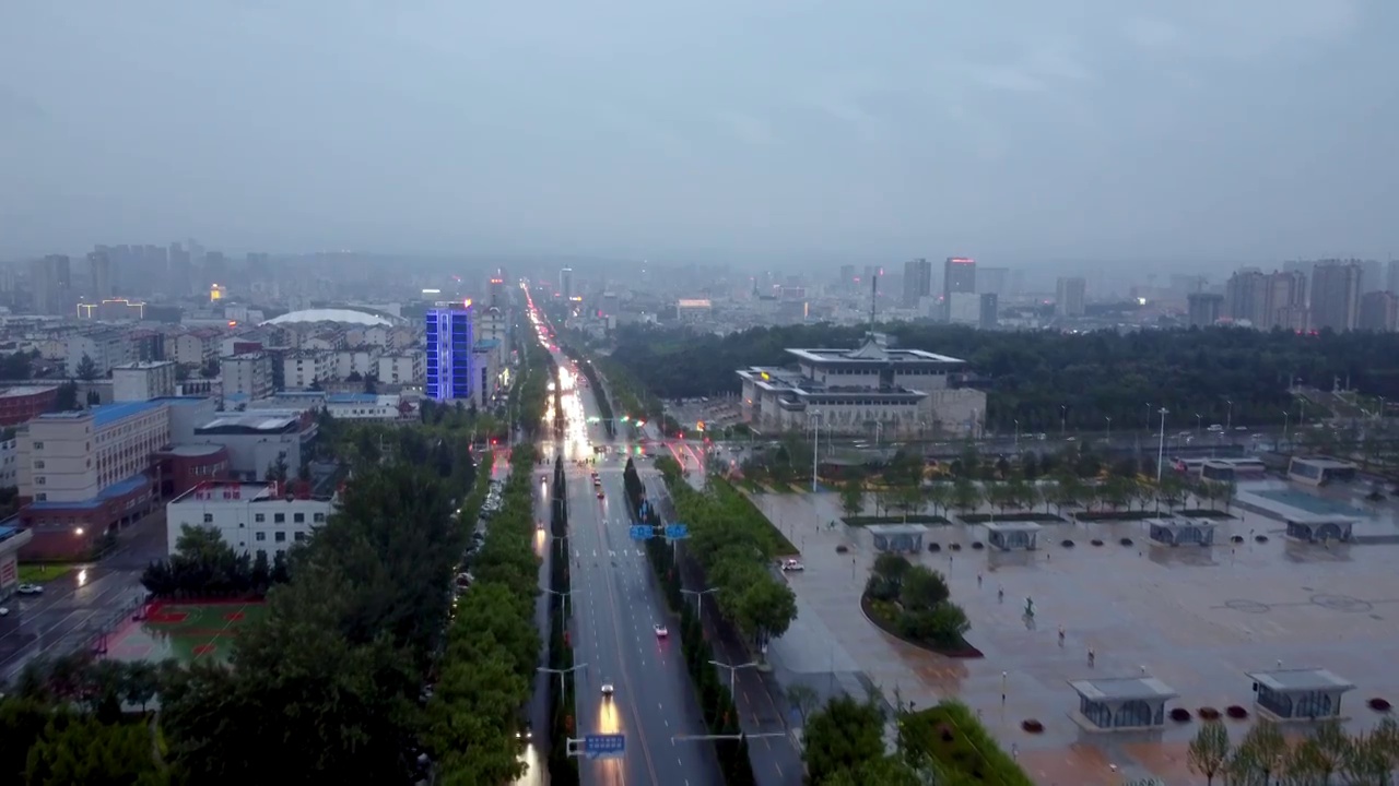 晋城 金凤凰广场 凤台东街 博物馆 文博路 泽州公园 体育广场视频素材