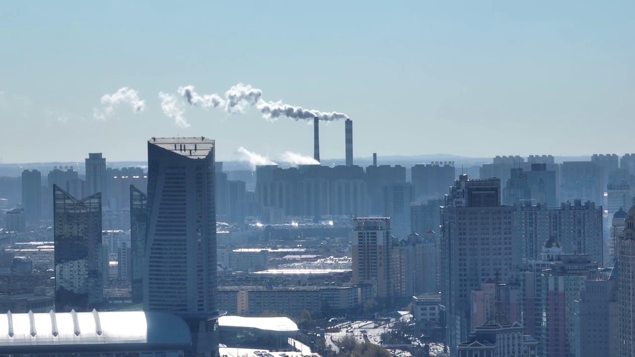 哈尔滨城市风光密集城市建筑中国城市视频素材