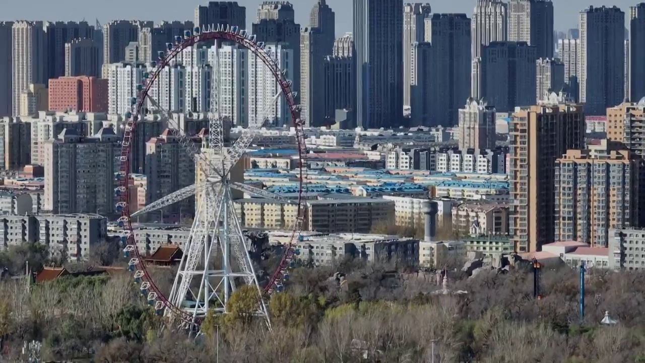 哈尔滨城市风光密集城市建筑中国城市视频素材