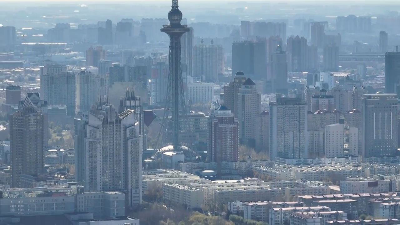 哈尔滨城市风光密集城市建筑中国城市视频素材