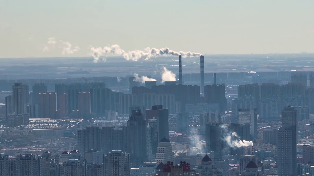 哈尔滨城市风光密集城市建筑中国城市视频素材