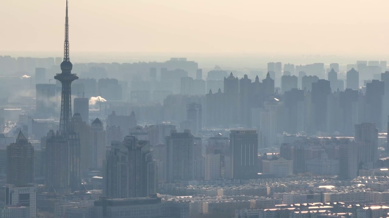 哈尔滨城市风光密集城市建筑中国城市视频素材