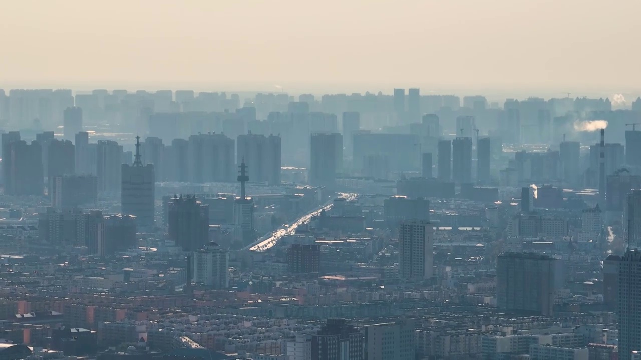 哈尔滨城市风光密集城市建筑中国城市视频素材