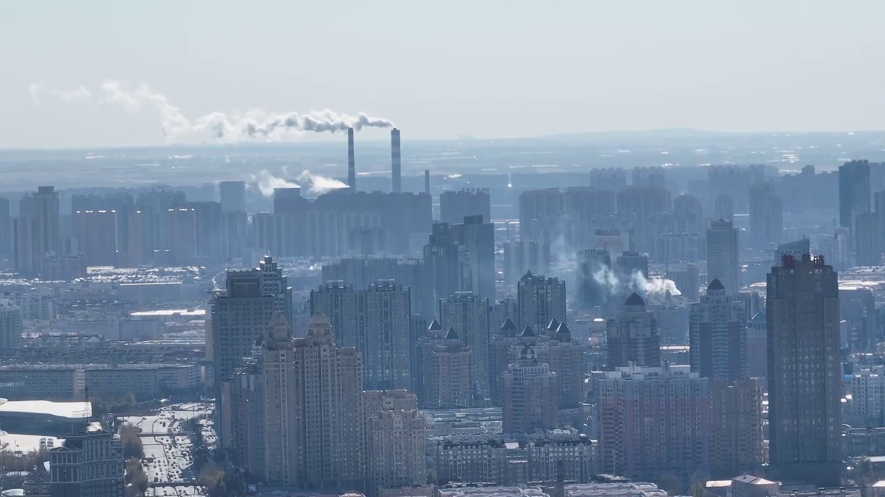 哈尔滨城市风光密集城市建筑中国城市视频素材