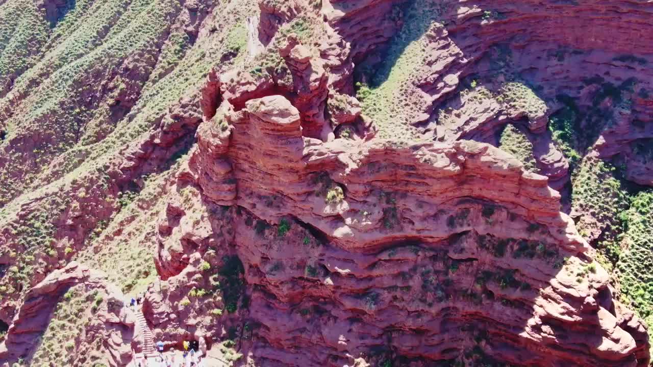 平山湖大峡谷航拍视频素材