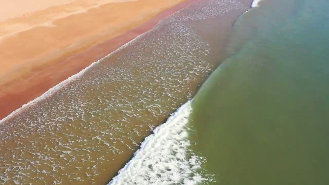 海边，浪花，沙滩视频素材