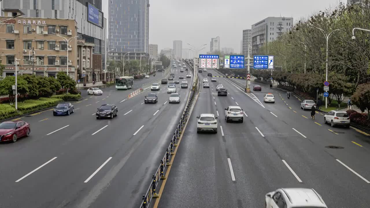 城市道路车流延时视频素材