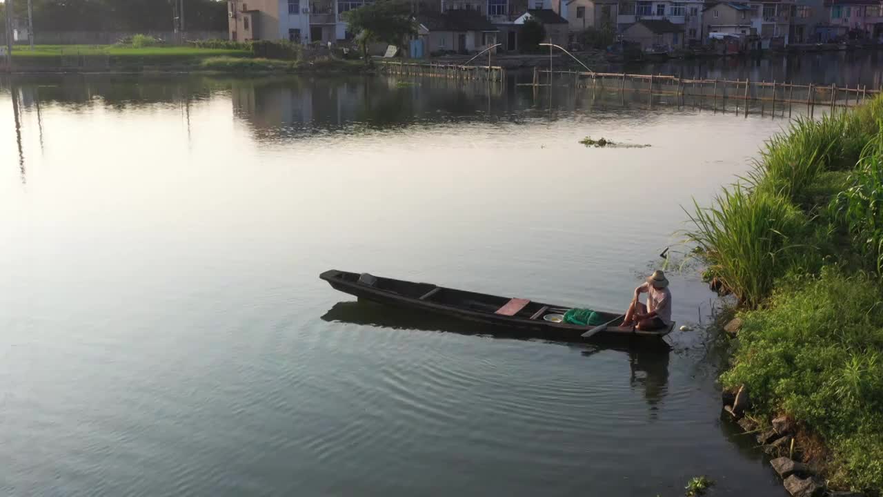 绍兴青甸湖风光航拍视频素材