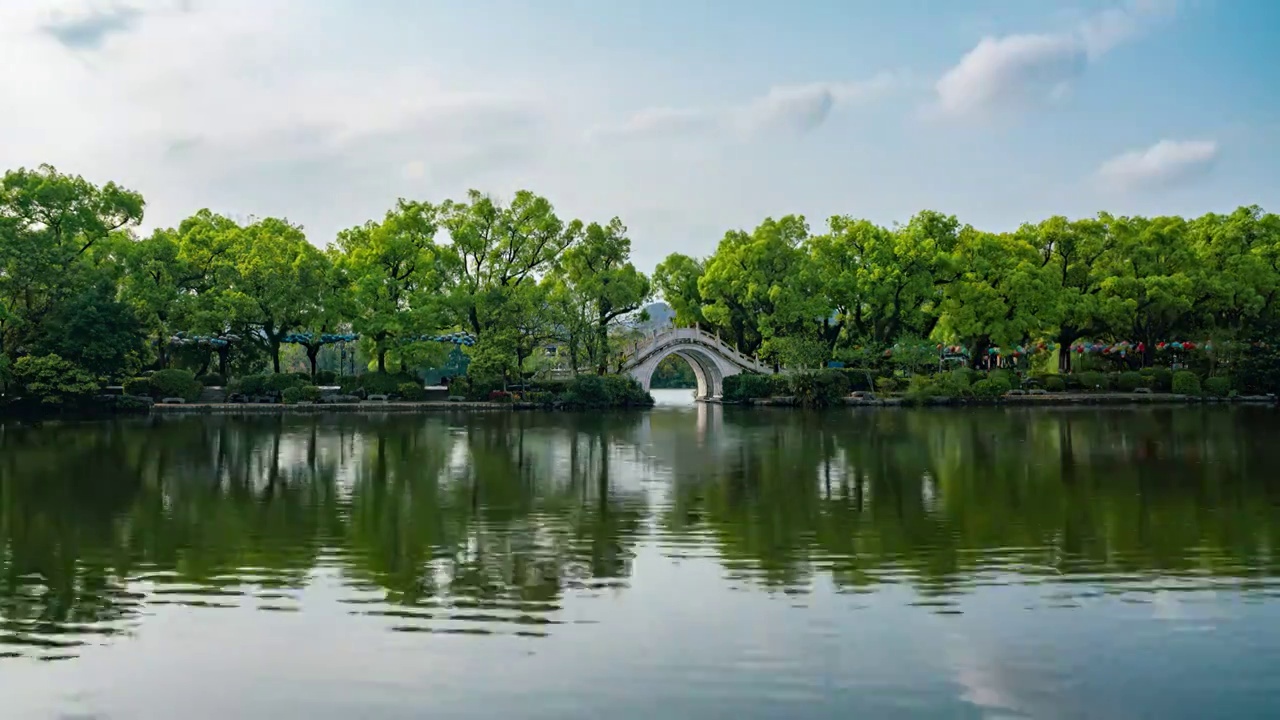 桂林榕湖風光视频素材