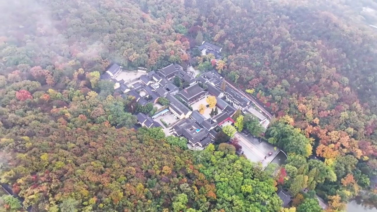 秋日栖霞寺，江苏南京视频素材