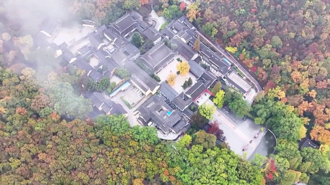 秋日栖霞寺，江苏南京视频素材