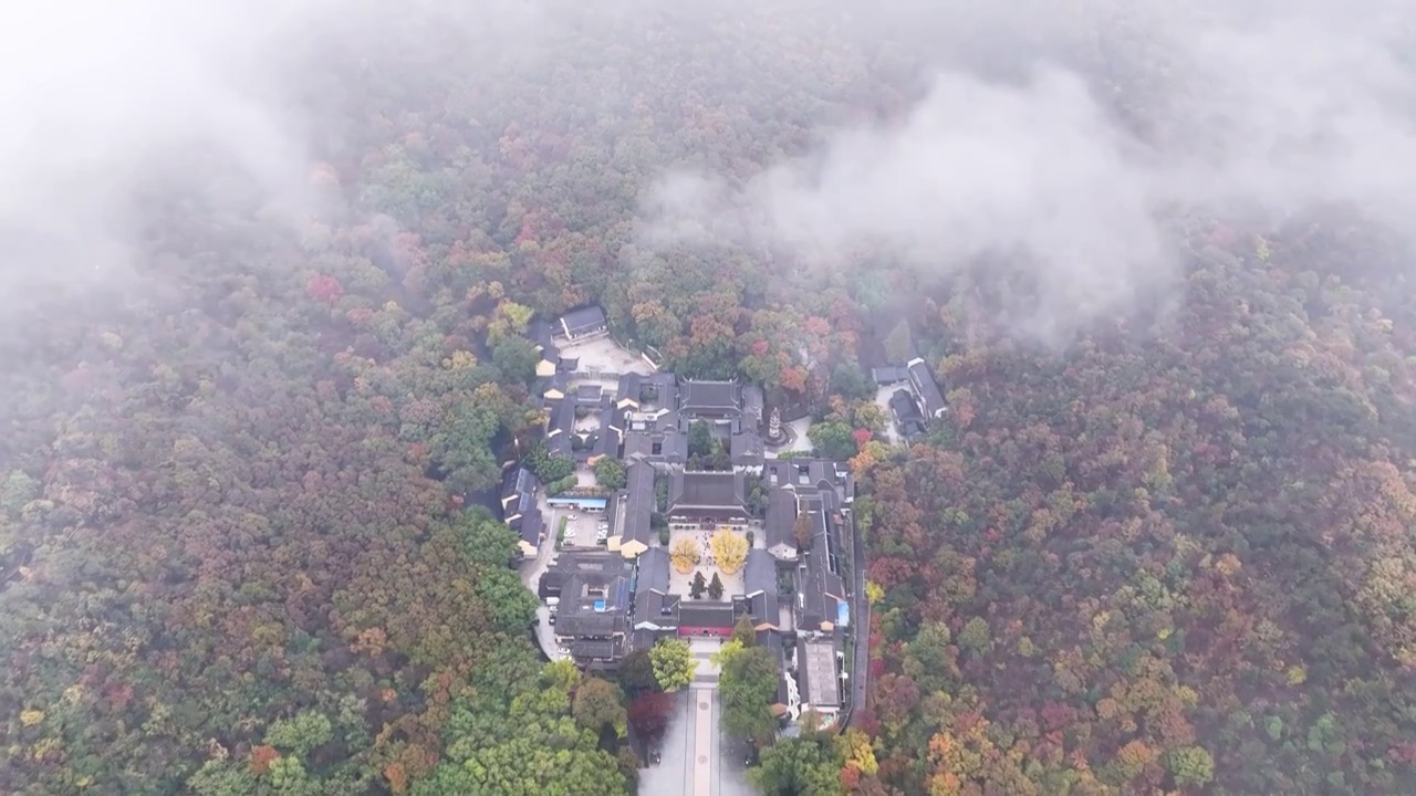 秋日栖霞寺，江苏南京视频素材