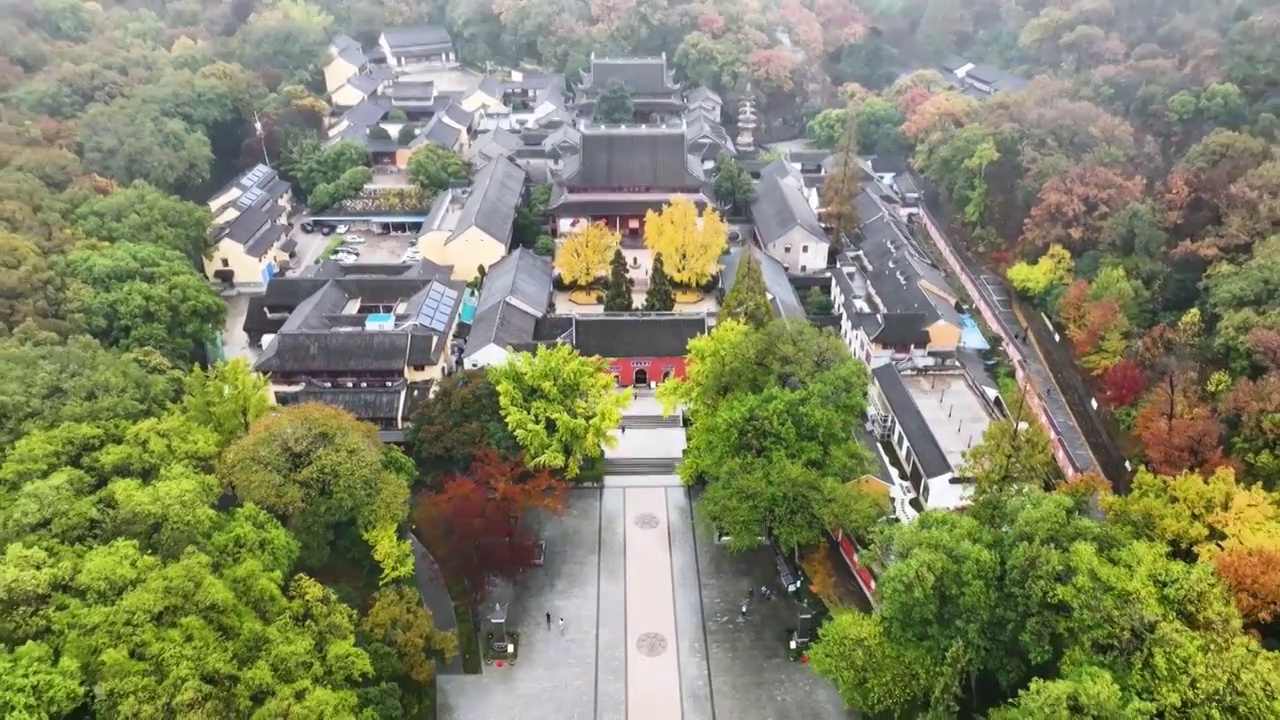 秋日栖霞寺，江苏南京视频素材