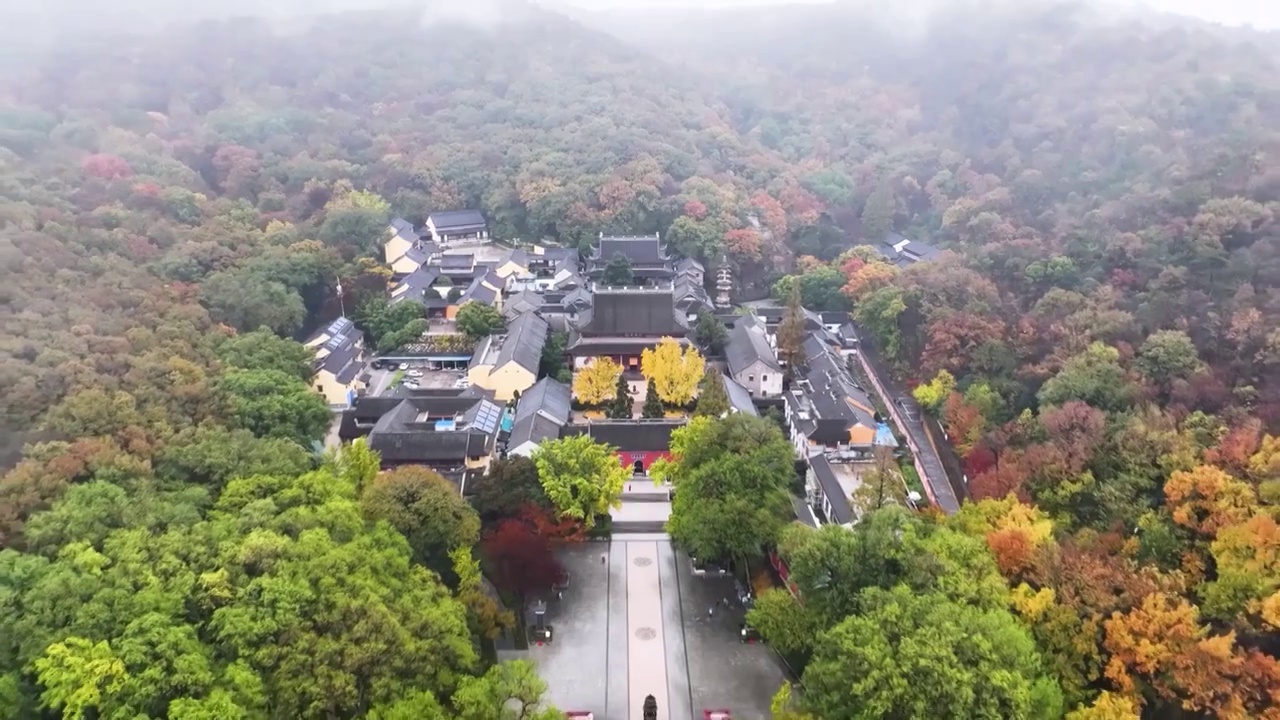 秋日栖霞寺，江苏南京视频素材