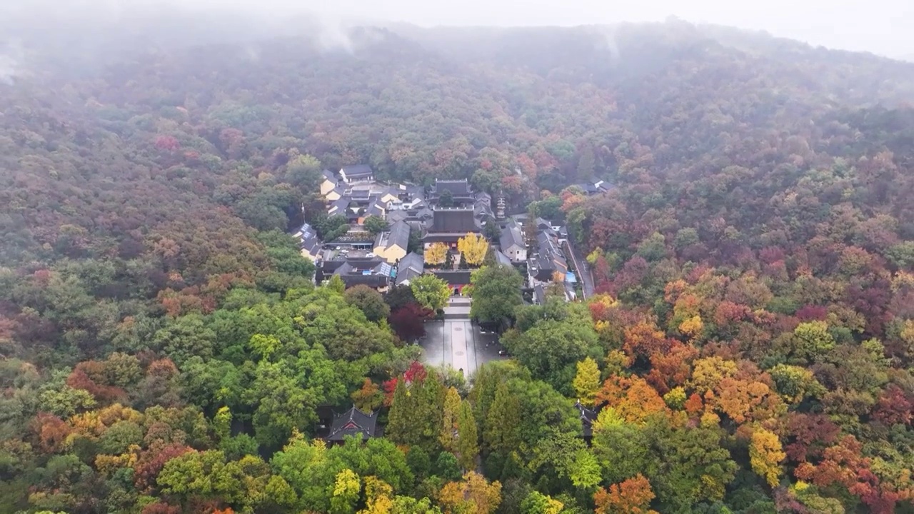 秋日栖霞寺，江苏南京视频素材