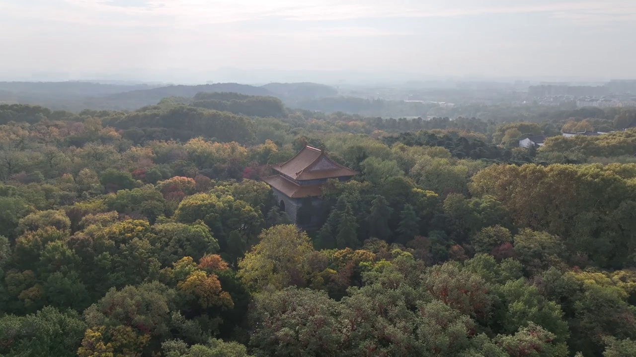 南京明孝陵四方城景观视频素材