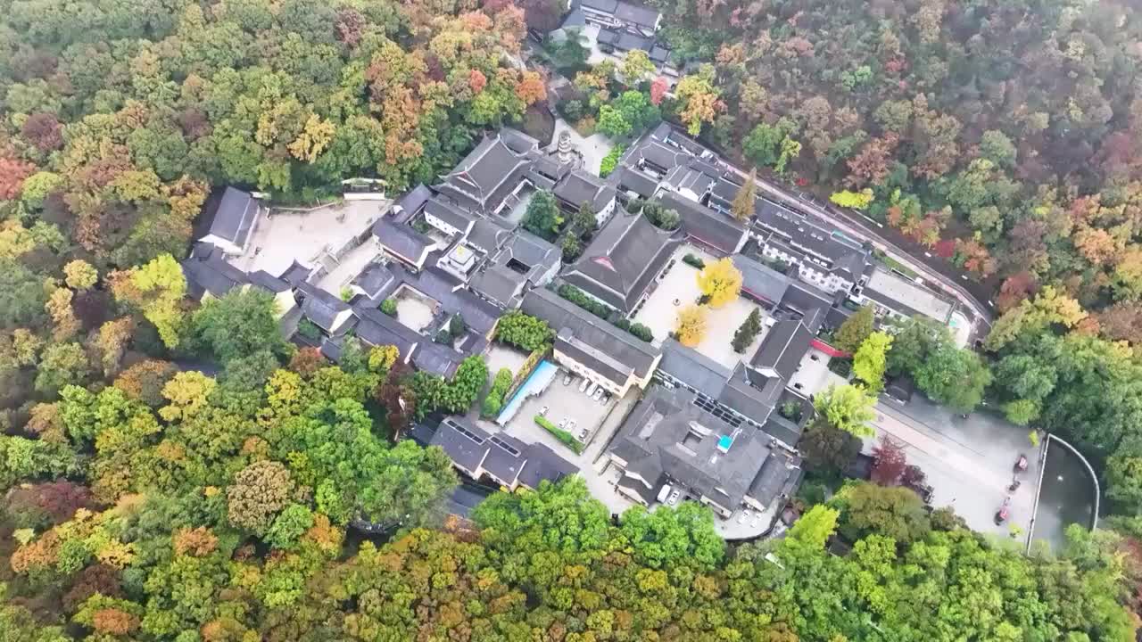 栖霞寺秋色，江苏南京视频素材