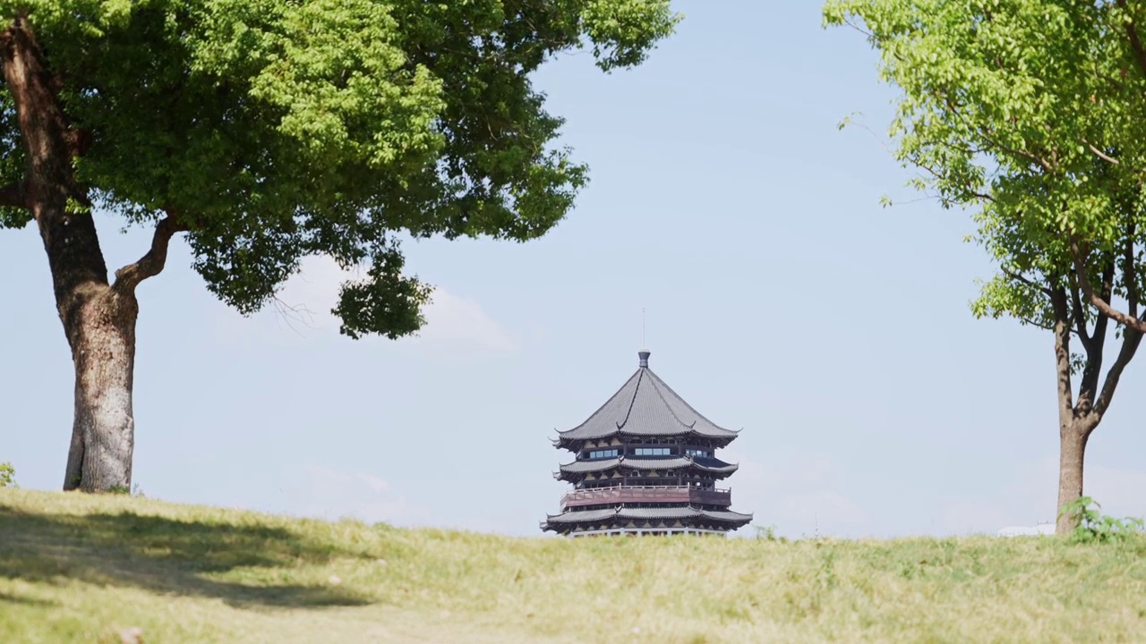 景德镇昌南阁古建筑视频素材