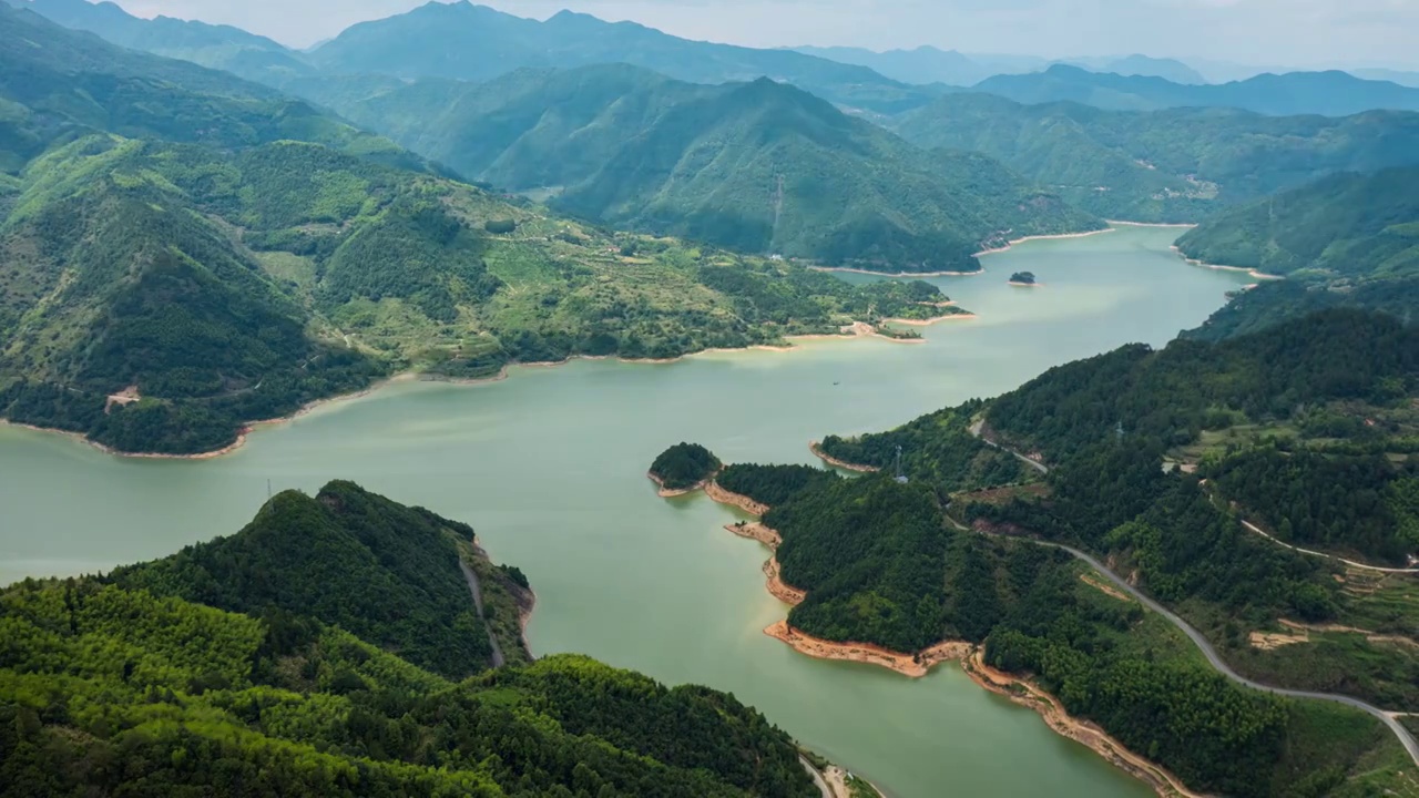 丽水千峡湖航拍延时视频素材