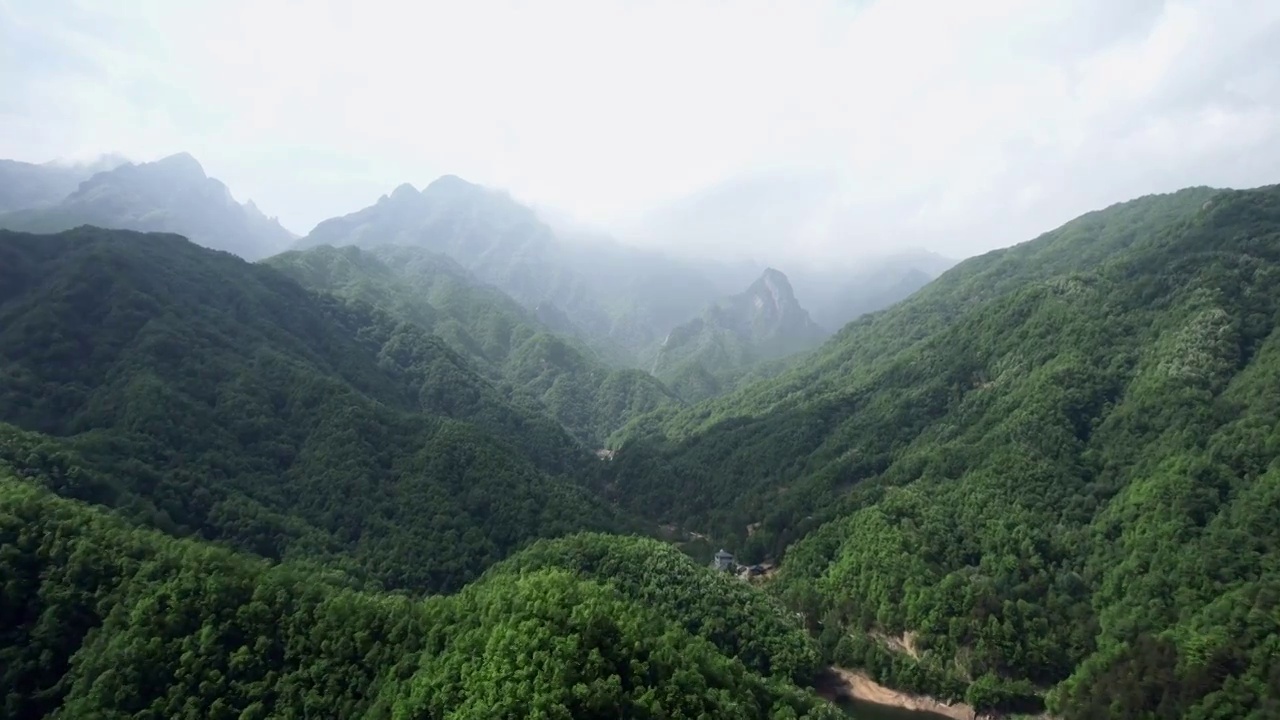 飞向青山绿水视频素材