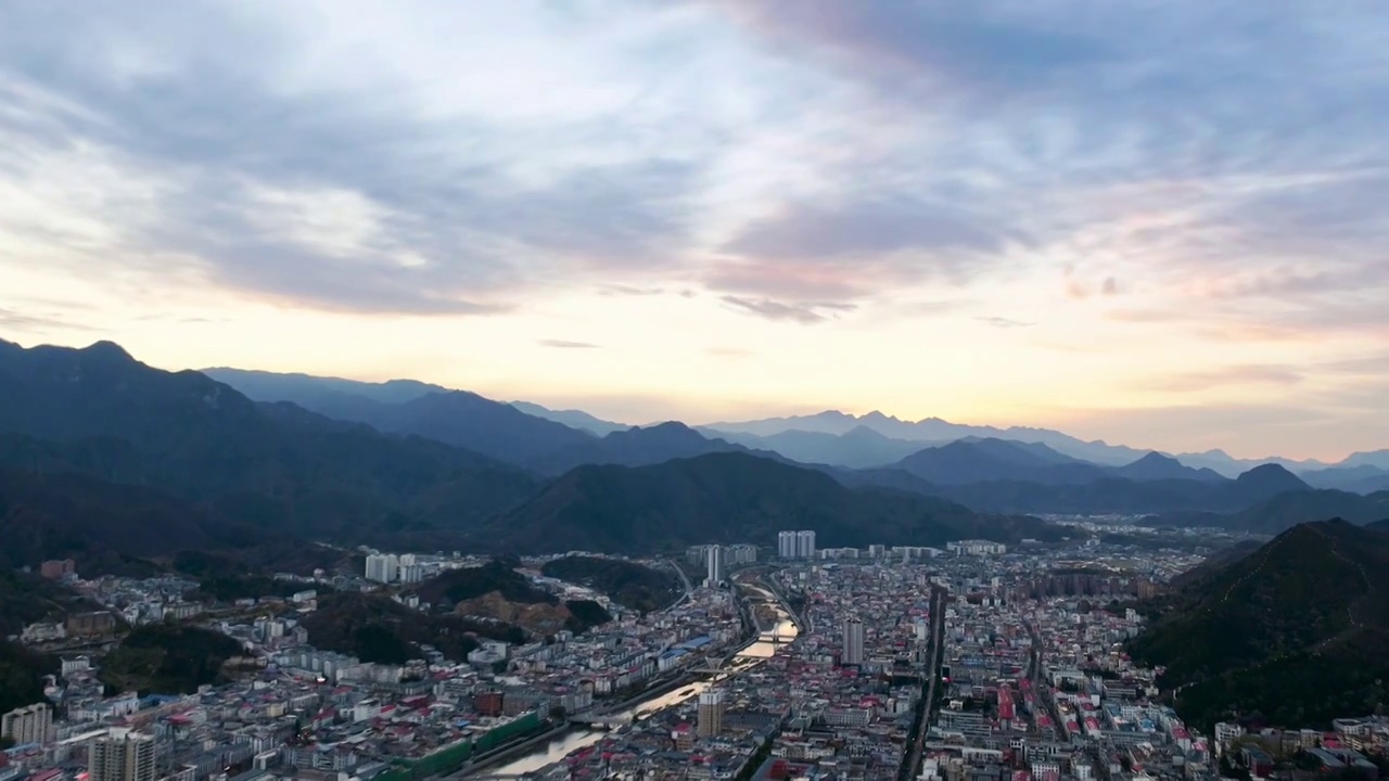 冬季城镇夕阳视频素材