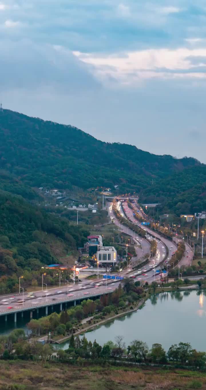 湖南长沙西二环夜景延时摄影视频素材