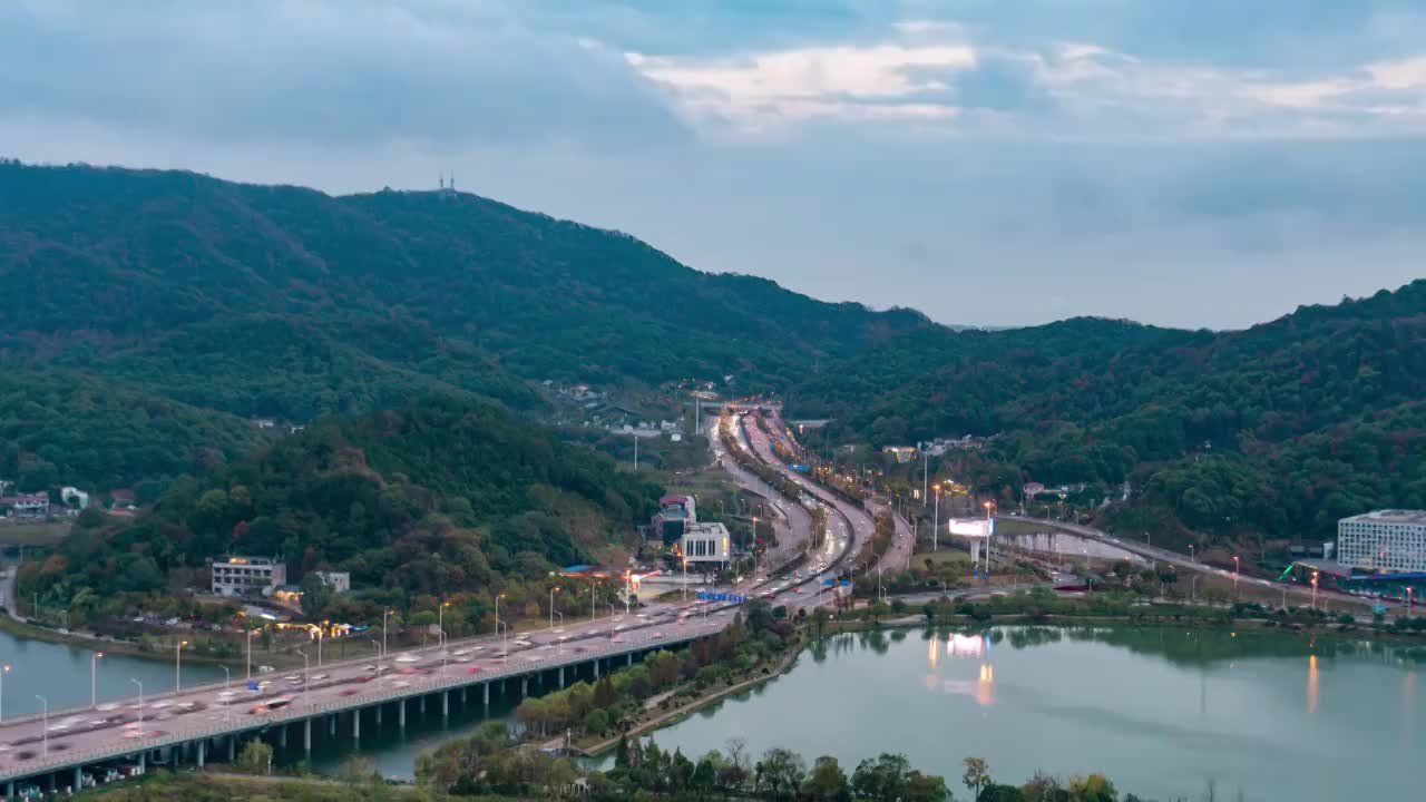 湖南长沙西二环夜景延时摄影视频素材