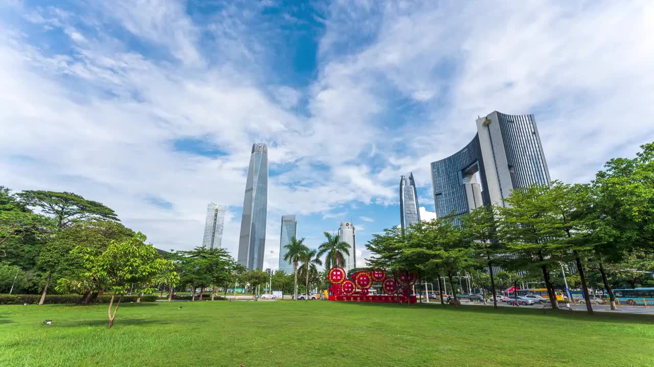 广东东莞城市风光延时视频素材