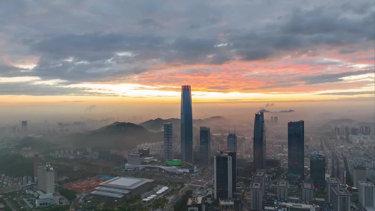 广东东莞城市风光延时视频素材